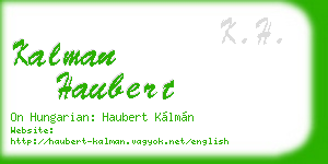 kalman haubert business card